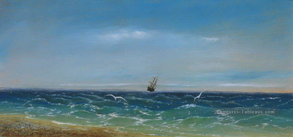 Ivan Aivazovsky naviguant dans la mer Paysage marin Peintures à l'huile